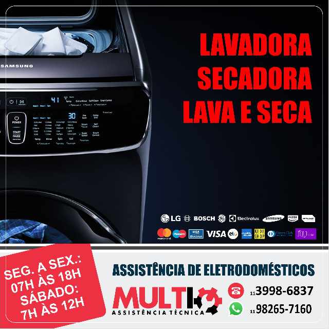 Assistência especializada para lava e seca lg